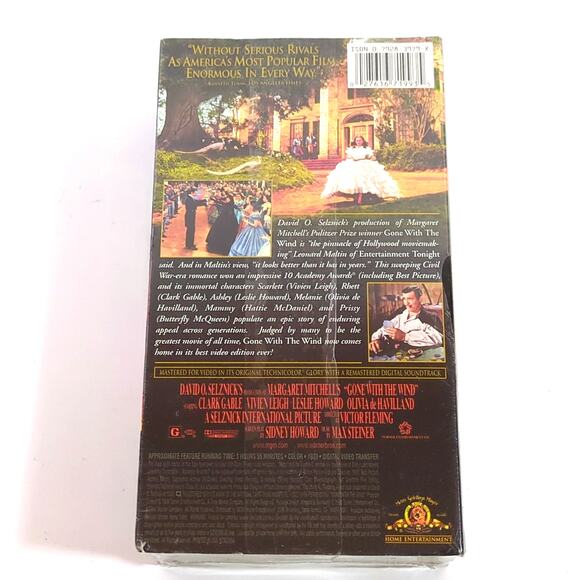 Gone With The Wind VHS Digitally Remastered 1998 Factory Sealed MGM - Picture 2 of 2
